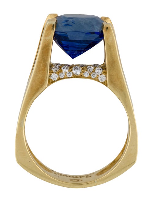 Sasha Samuels 18K 6.02ct Sapphire & Diamond Engagement Ring