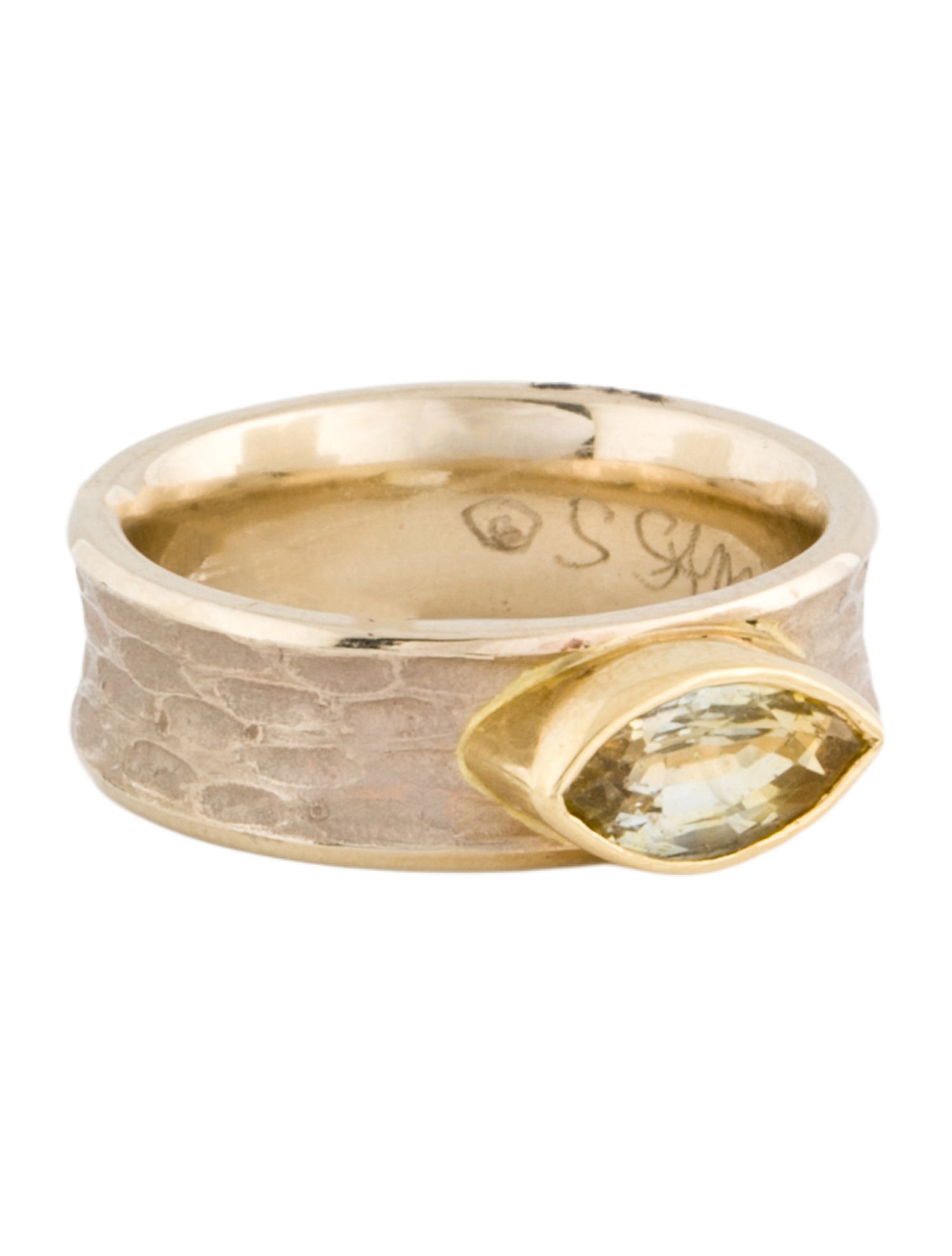 Sasha Samuels 18K 1.32ct Sapphire Bezel Honeycomb Ring