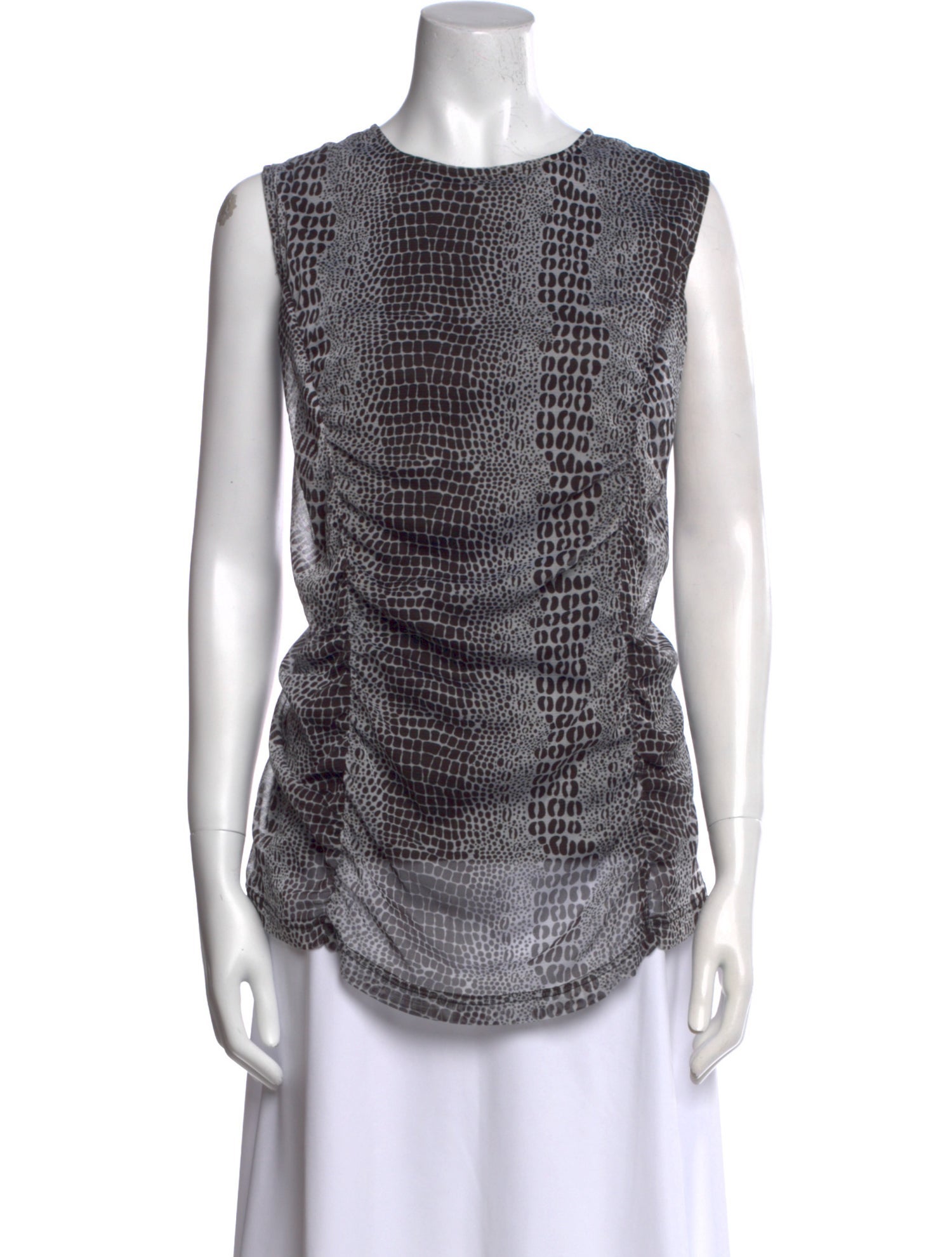 Saunders Animal Print Crew Neck Top