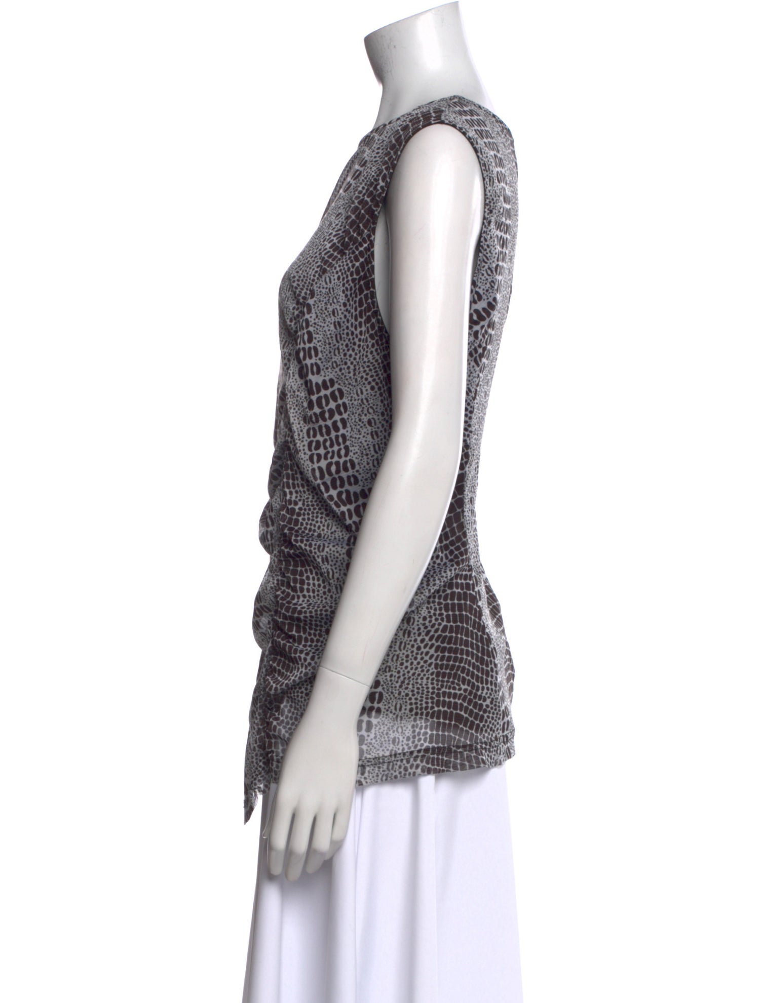 Saunders Animal Print Crew Neck Top