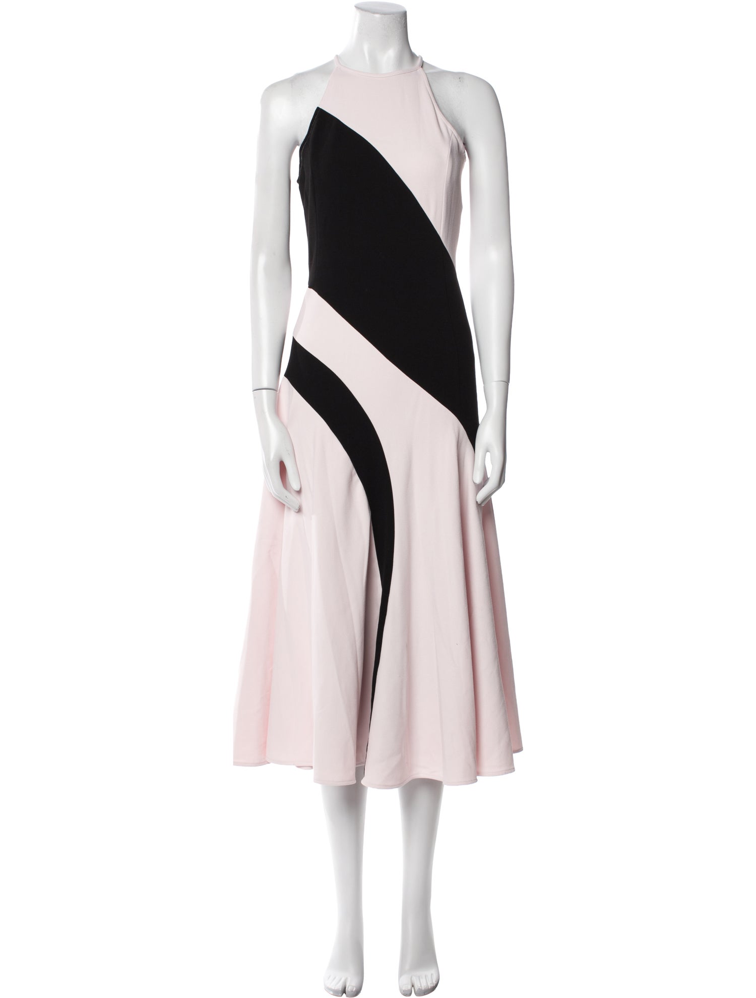 Saunders Colorblock Pattern Midi Length Dress