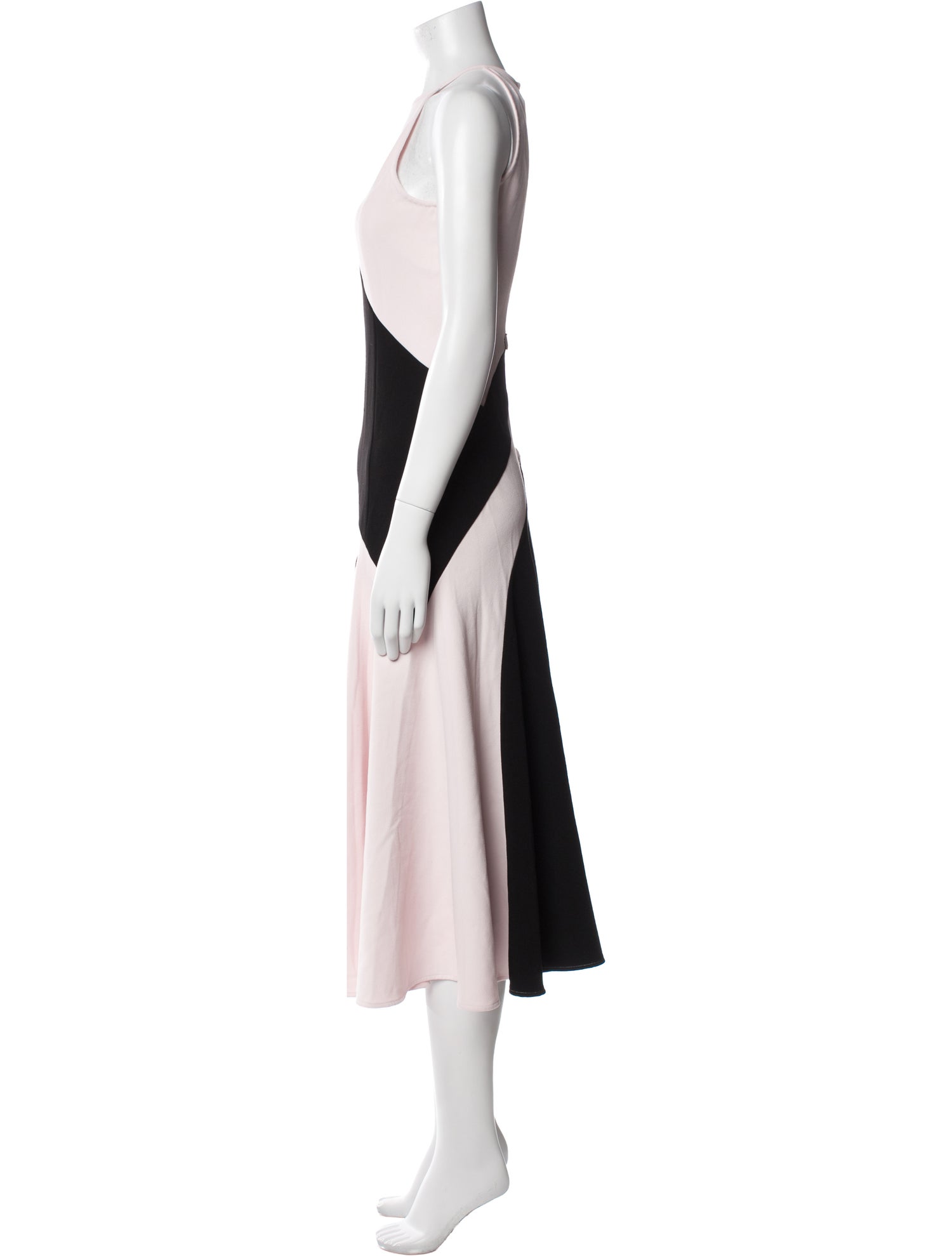 Saunders Colorblock Pattern Midi Length Dress