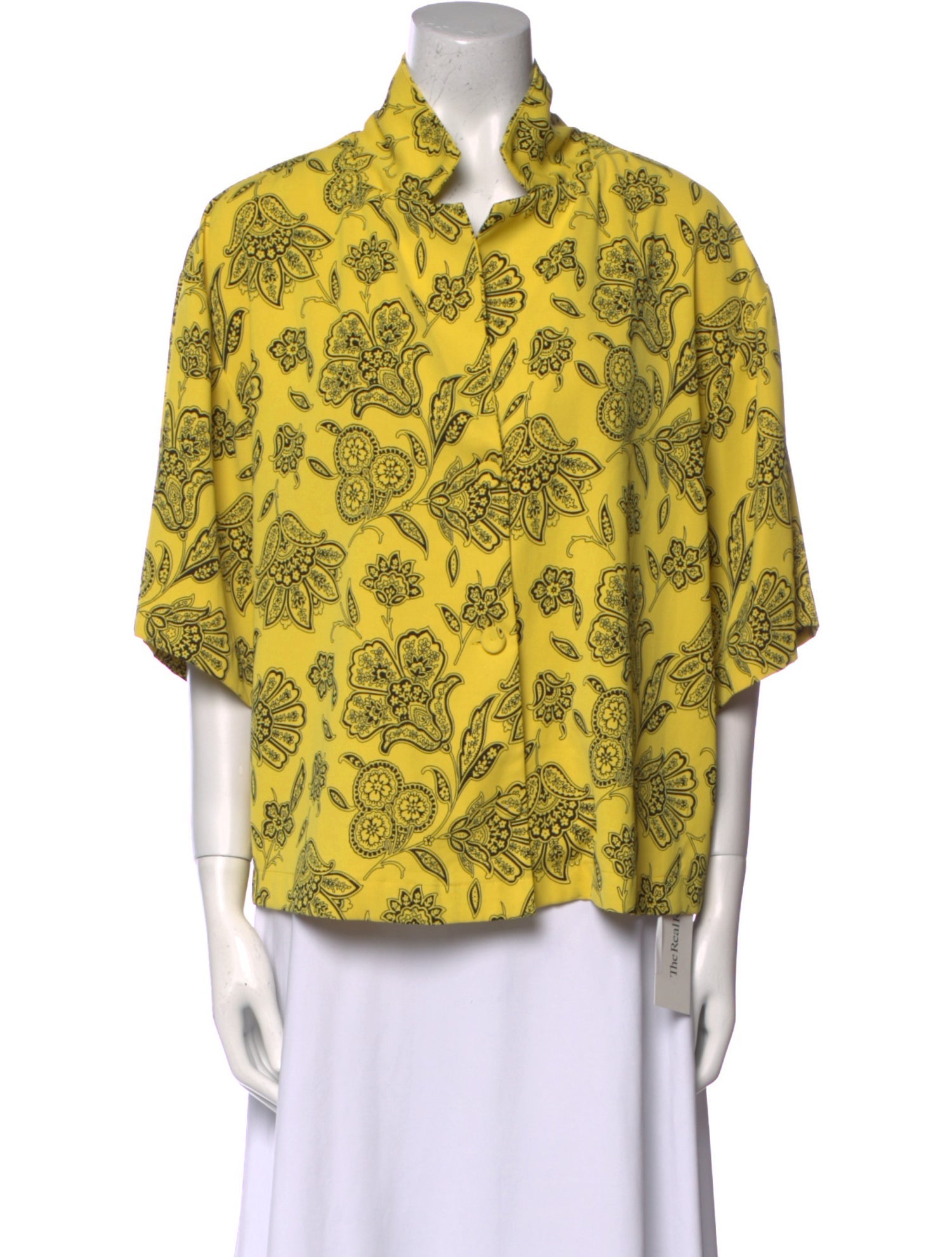 Saunders Printed V-Neck Blouse