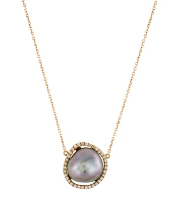 Savannah Stranger 18K Pearl & Diamond Equator Pendant Necklace