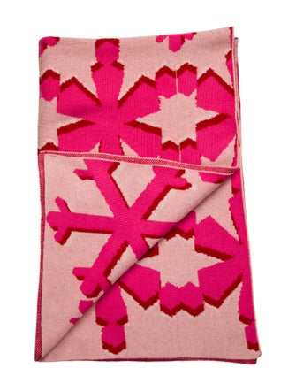 Saved NY Cashmere Snowflakes Throw Blanket