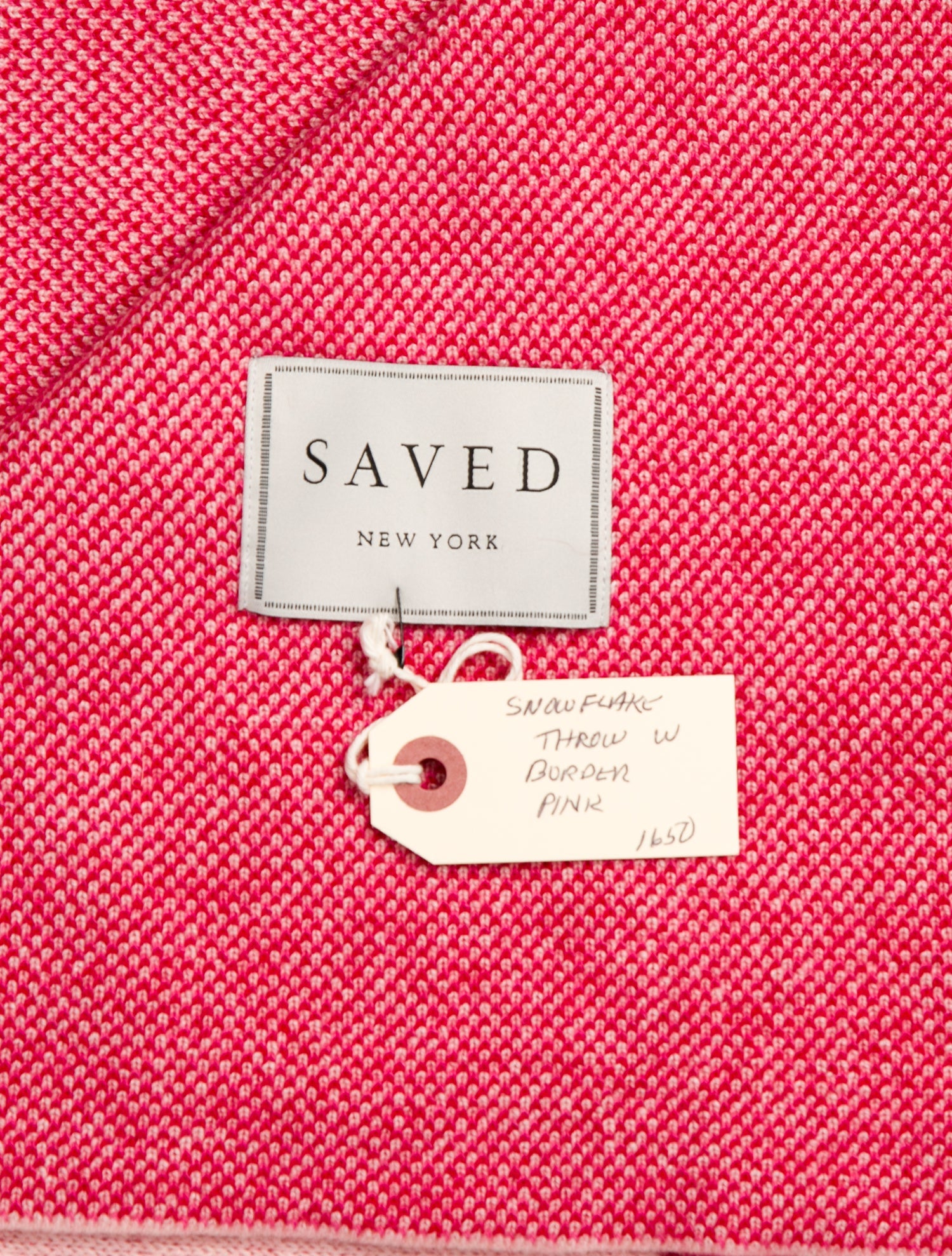 Saved NY Cashmere Snowflakes Throw Blanket