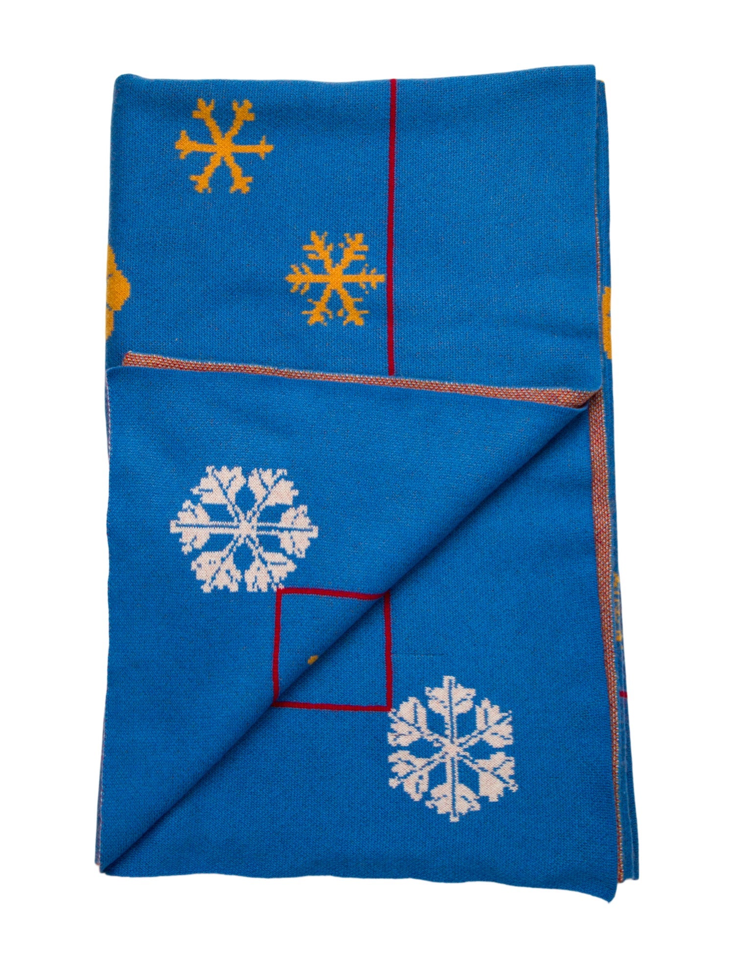 Saved NY Cashmere Snowflakes Throw Blanket