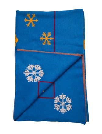 Saved NY Cashmere Snowflakes Throw Blanket