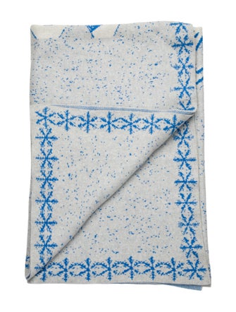 Saved NY Cashmere Snowflakes Throw Blanket