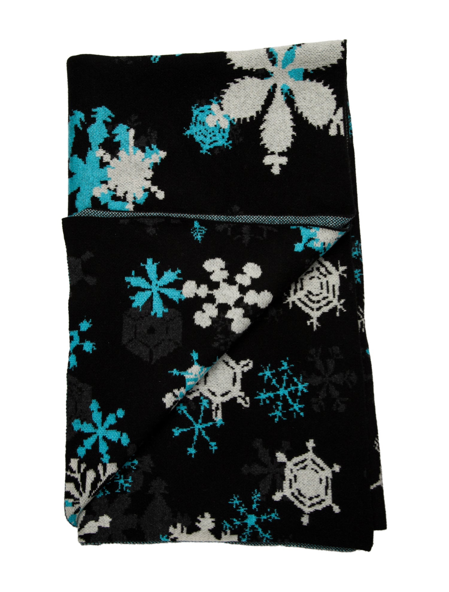 Saved NY Cashmere Snowflakes Throw Blanket