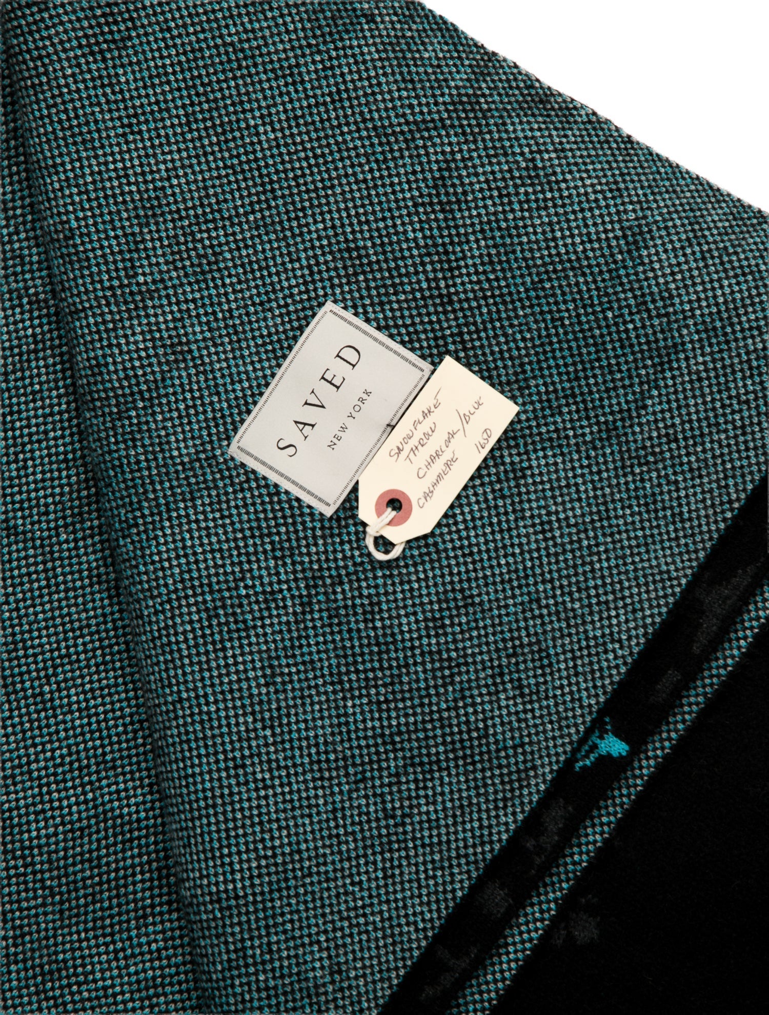 Saved NY Cashmere Snowflakes Throw Blanket