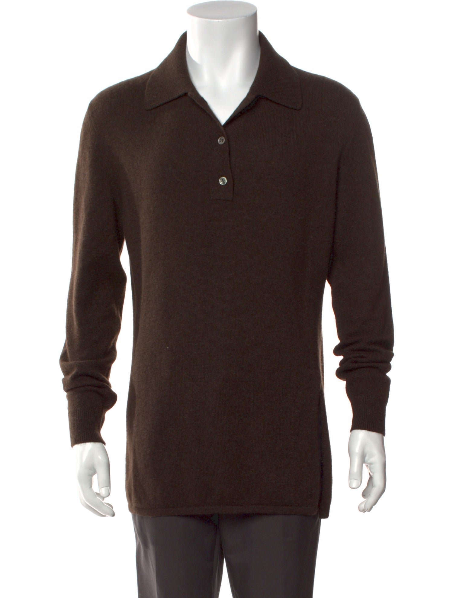 Saved NY Collar Long Sleeve Polo Sweater