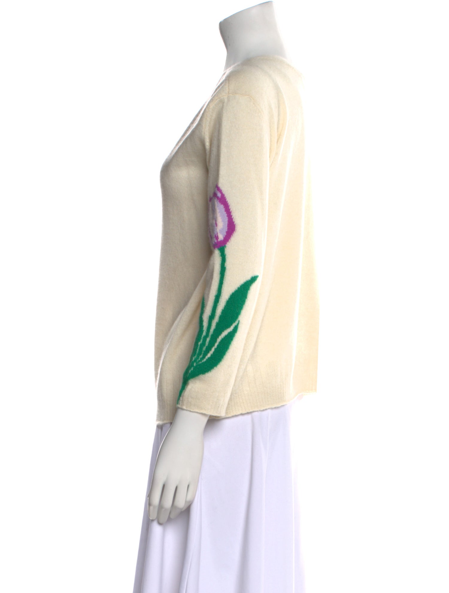 Saved NY Printed V-Neck Sweater