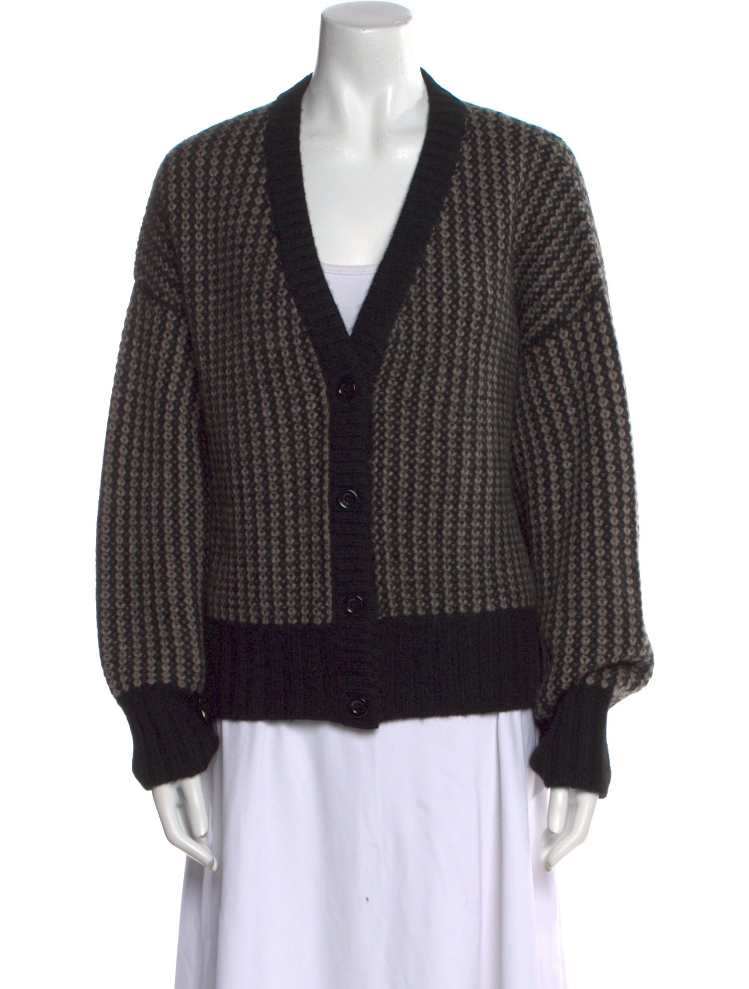 Saved NY Cashmere Tweed Pattern Sweater