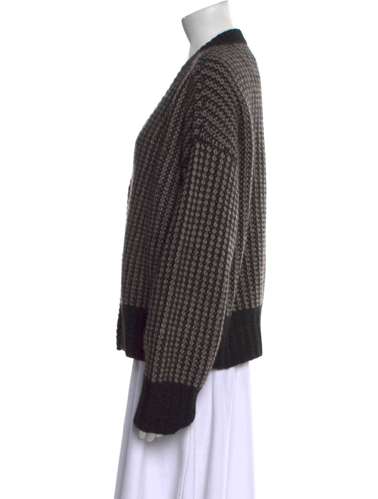 Saved NY Cashmere Tweed Pattern Sweater