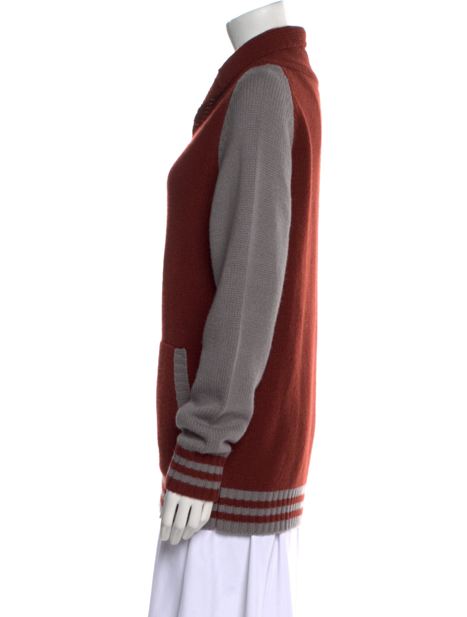 Saved NY Cashmere Colorblock Pattern Sweater