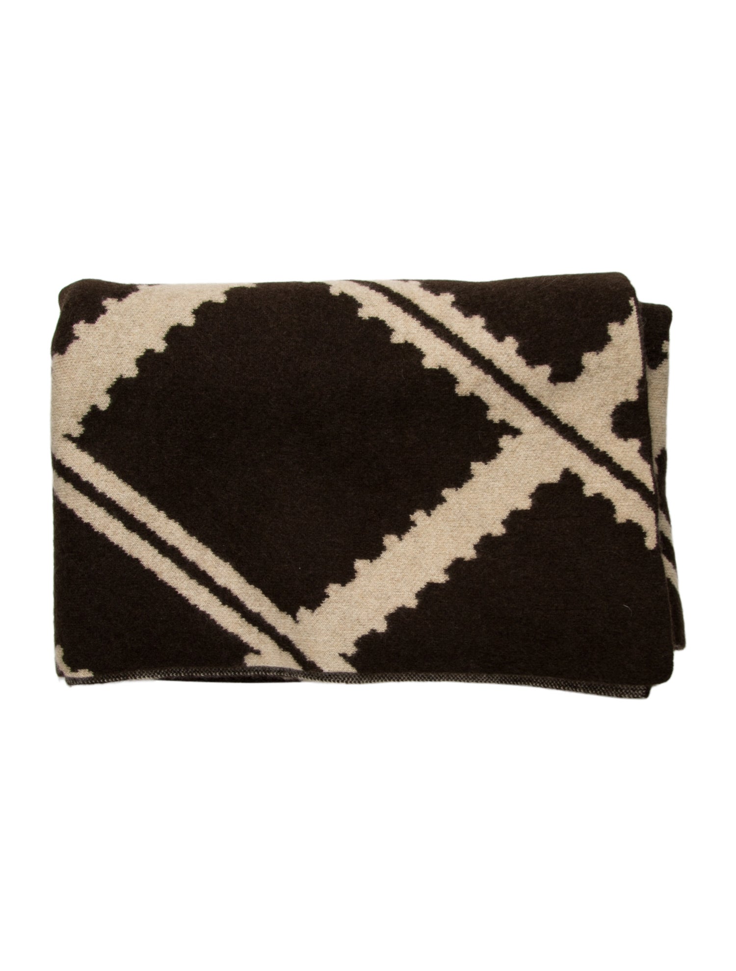 Saved NY Blockprint Cashmere Throw Blanket