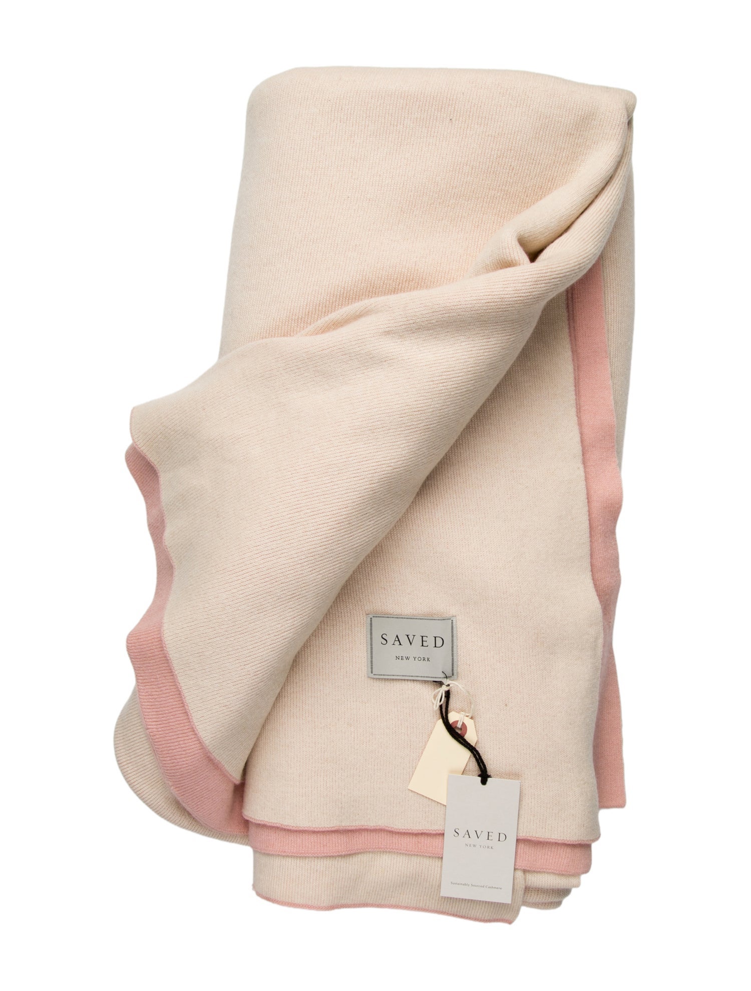 Saved NY Two-Tone Cashmere Blanket