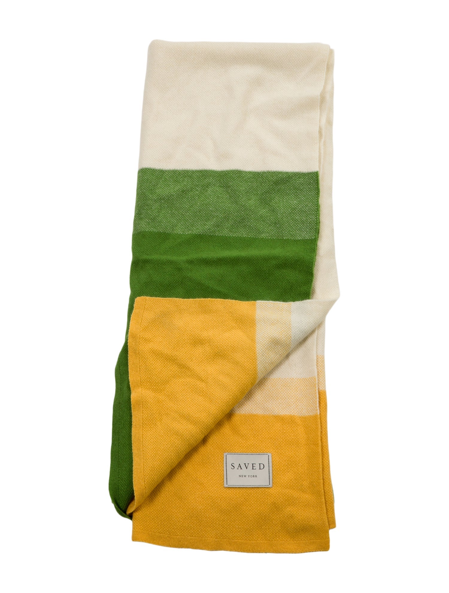Saved NY Array Colorblock Cashmere Throw Blanket