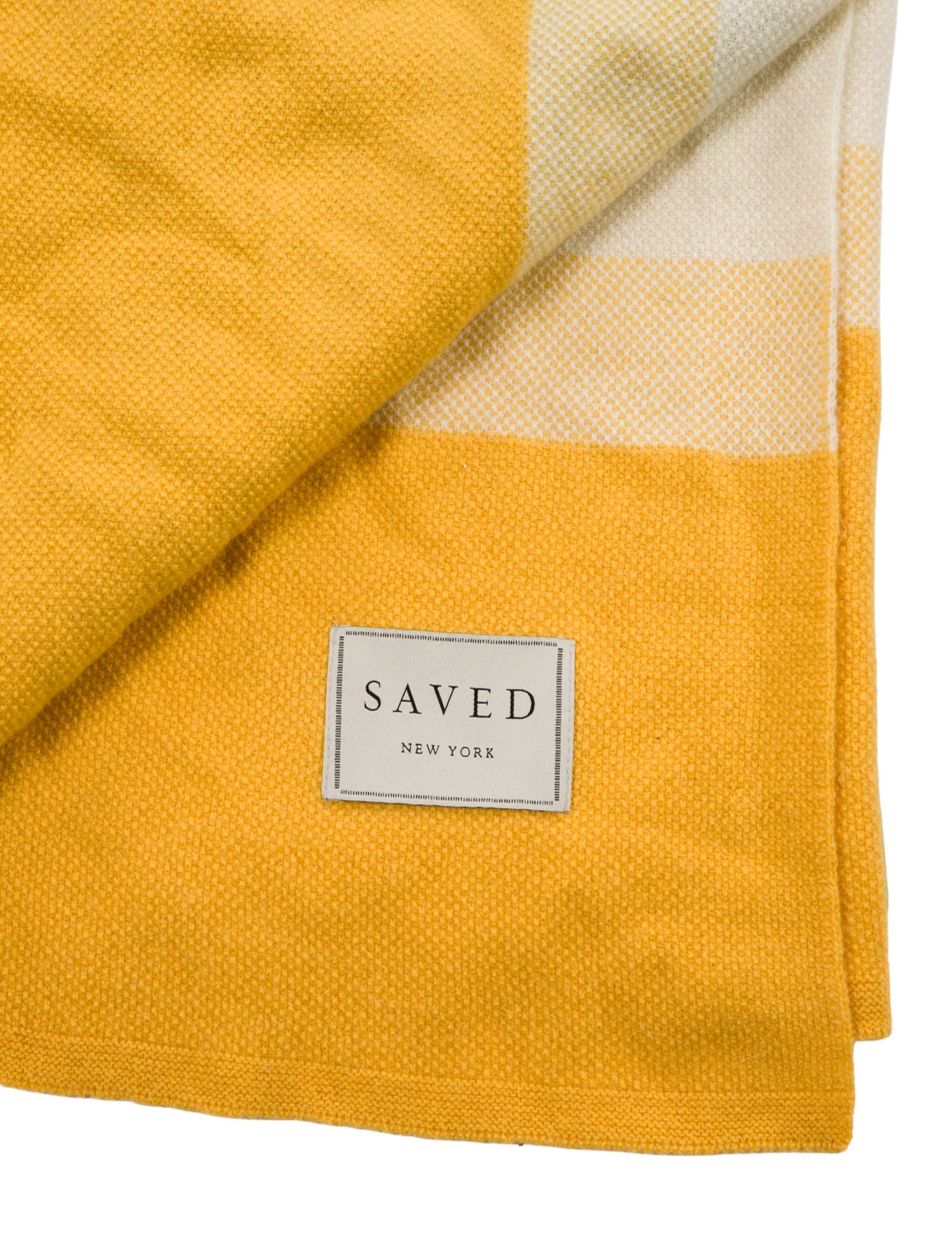 Saved NY Array Colorblock Cashmere Throw Blanket