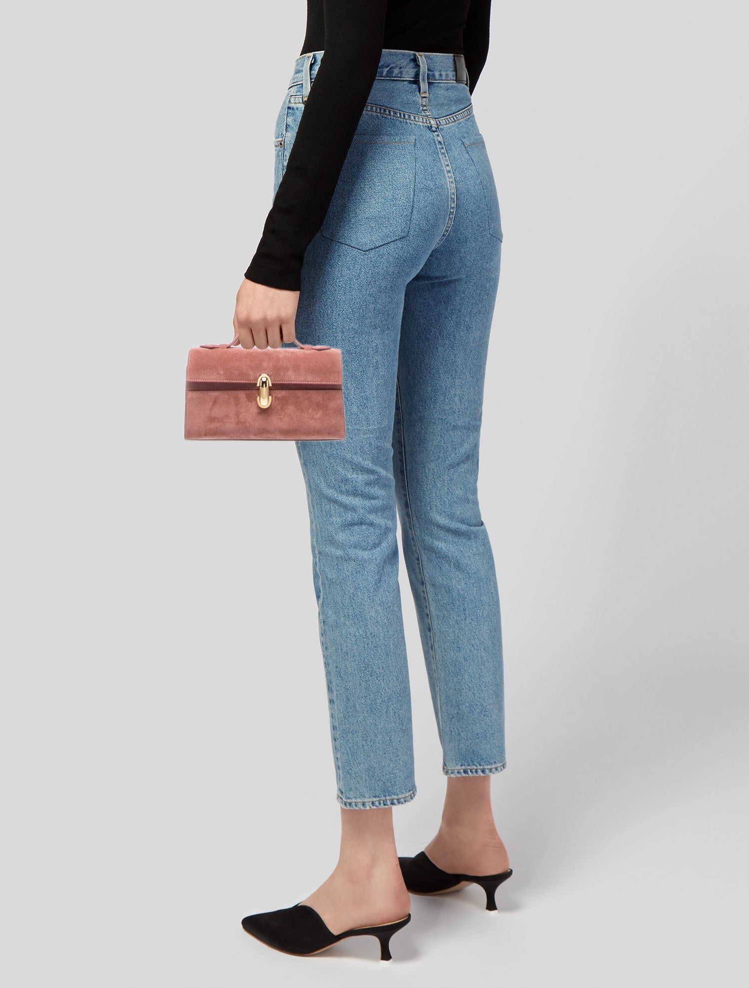Savette Suede Top Handle Bag