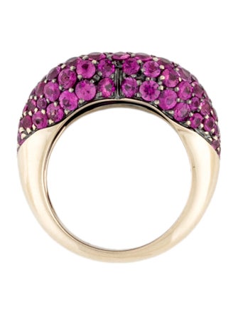 Solange Azagury-Partridge 18K Ruby Hotlips Pavé Ring