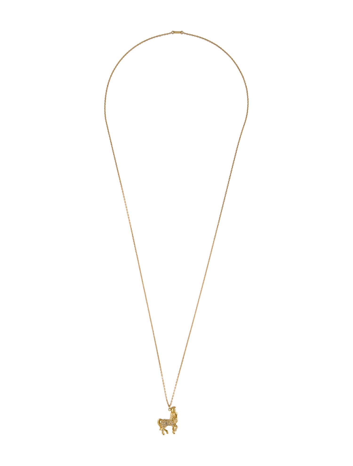 Solange Azagury-Partridge 18K Diamond Sagittarius Zodiac Pendant Necklace