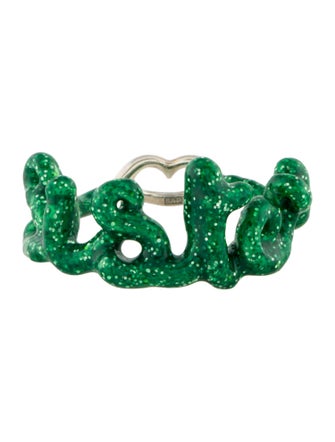Solange Azagury-Partridge Enamel Sister Hotscript Ring