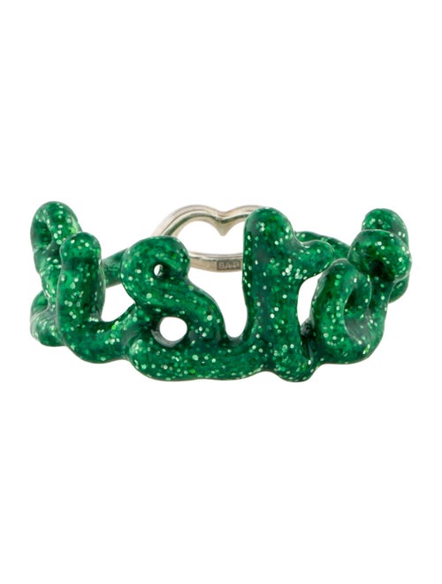 Solange Azagury-Partridge Enamel Sister Hotscript Ring