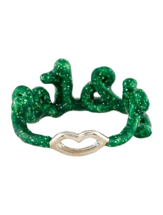 Solange Azagury-Partridge Enamel Sister Hotscript Ring