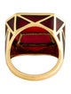 Solange Azagury-Partridge 18K Real Fake Rectangular Enamel Ring