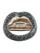 Solange Azagury-Partridge Glitter Resin Black Hot Lips Ring