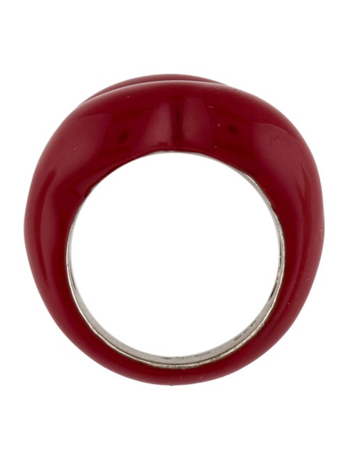 Solange Azagury-Partridge Enamel Hot Lips Cocktail Ring