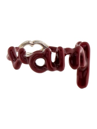 Solange Azagury-Partridge Enamel 'vamp' Hotscript Ring