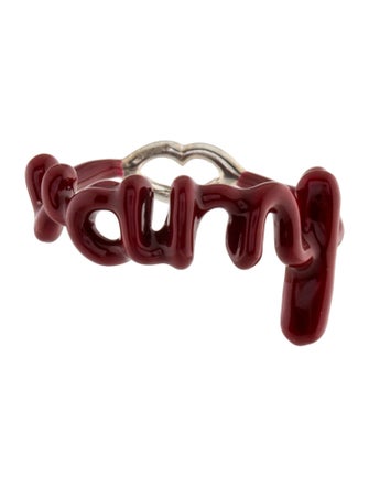 Solange Azagury-Partridge Enamel 'vamp' Hotscript Ring