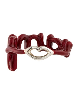 Solange Azagury-Partridge Enamel 'vamp' Hotscript Ring