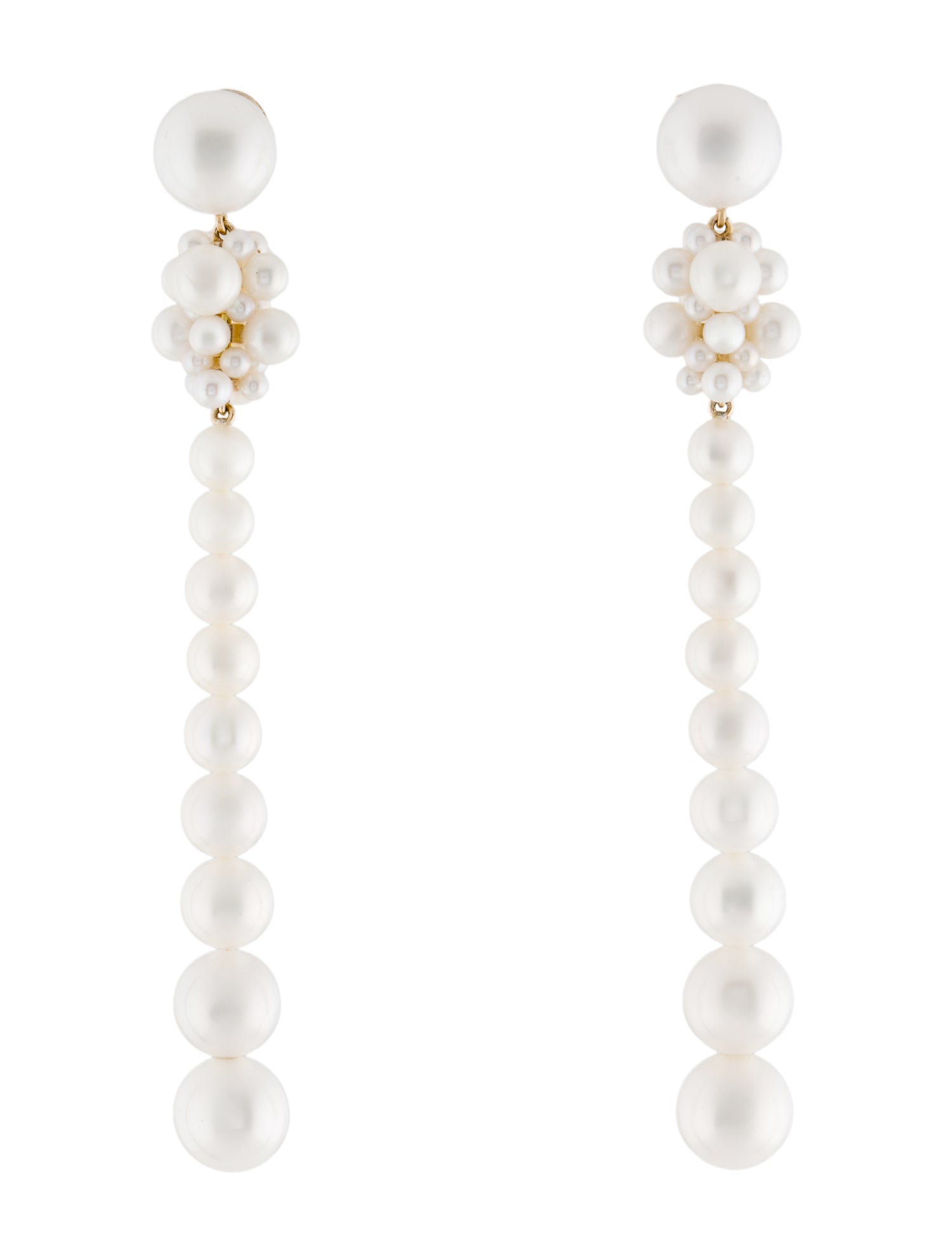 Sophie Bille Brahe 14K Pearl Colonna Earrings