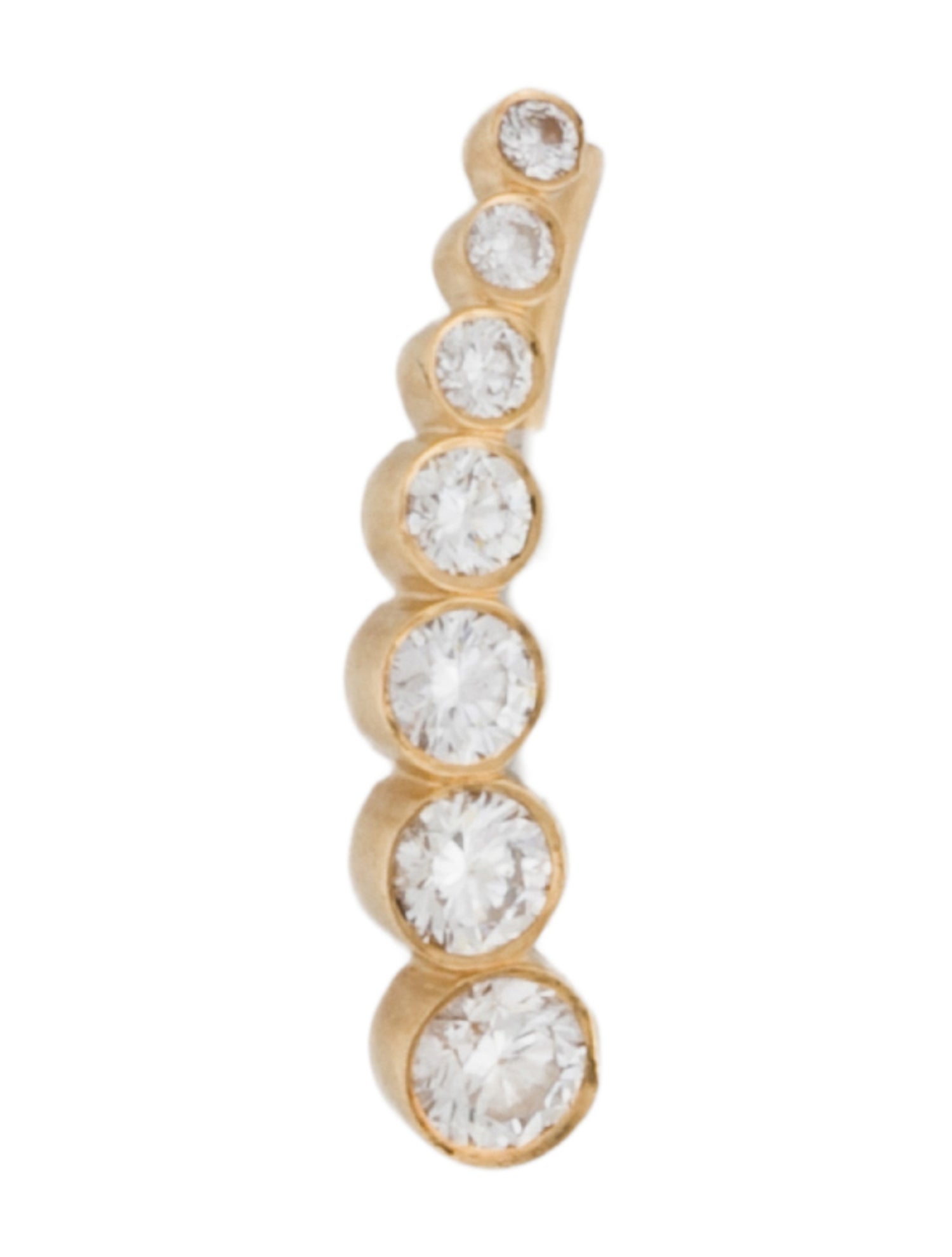 Sophie Bille Brahe 18K Diamond Petite Croissant De Lune Ear Climber