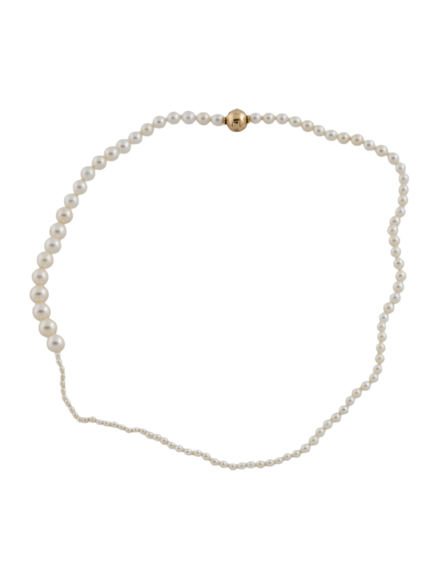Sophie Bille Brahe 14K Pearl Petite Peggy Necklace