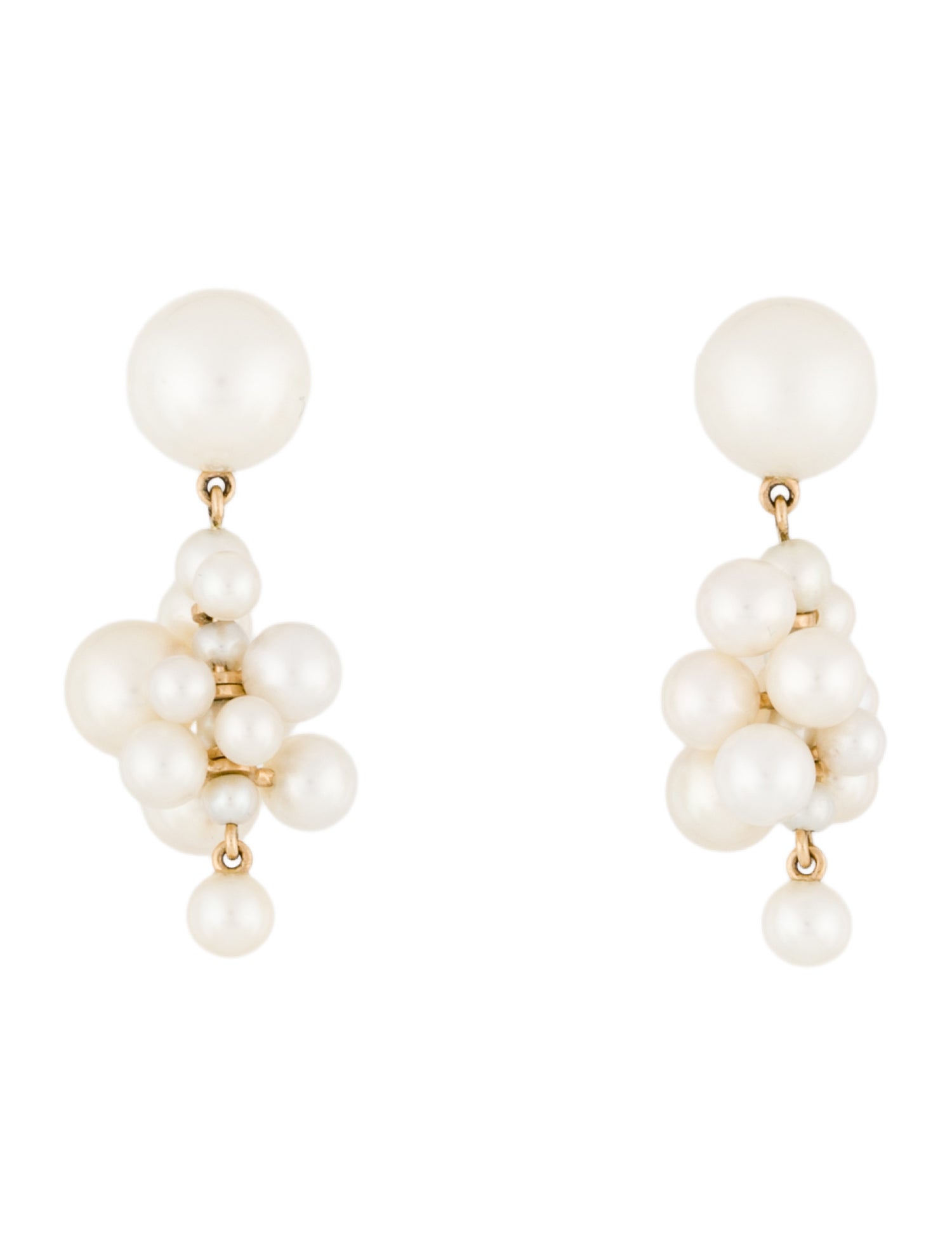 Sophie Bille Brahe 14K Pearl Botticelli Drop Earrings