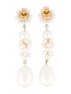 Sophie Bille Brahe 14K Pearl Fleur Drop Earrings