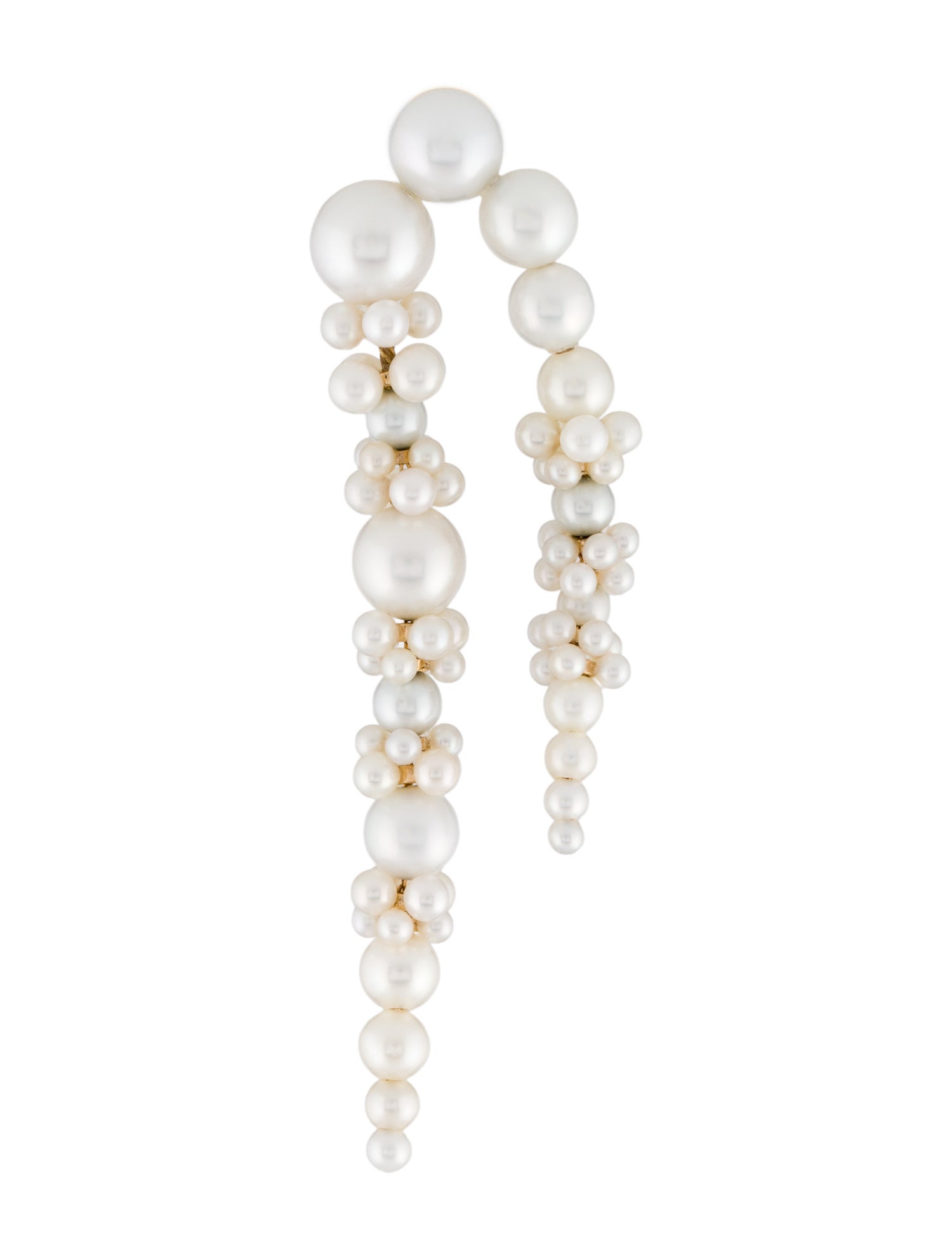 Sophie Bille Brahe 14K Pearl Grand Palais de Nuit Single Drop Earring