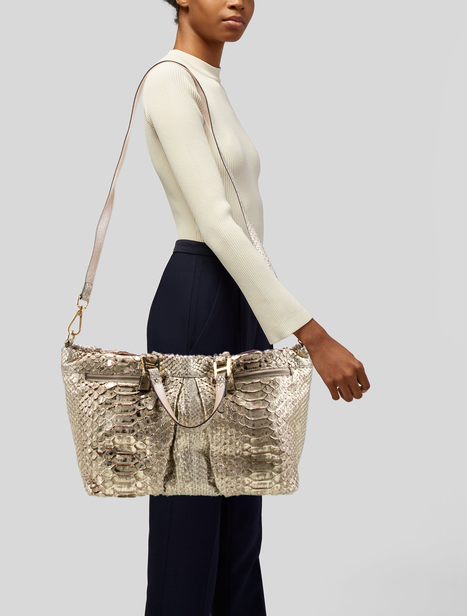 Silvano Biagini Python Tote