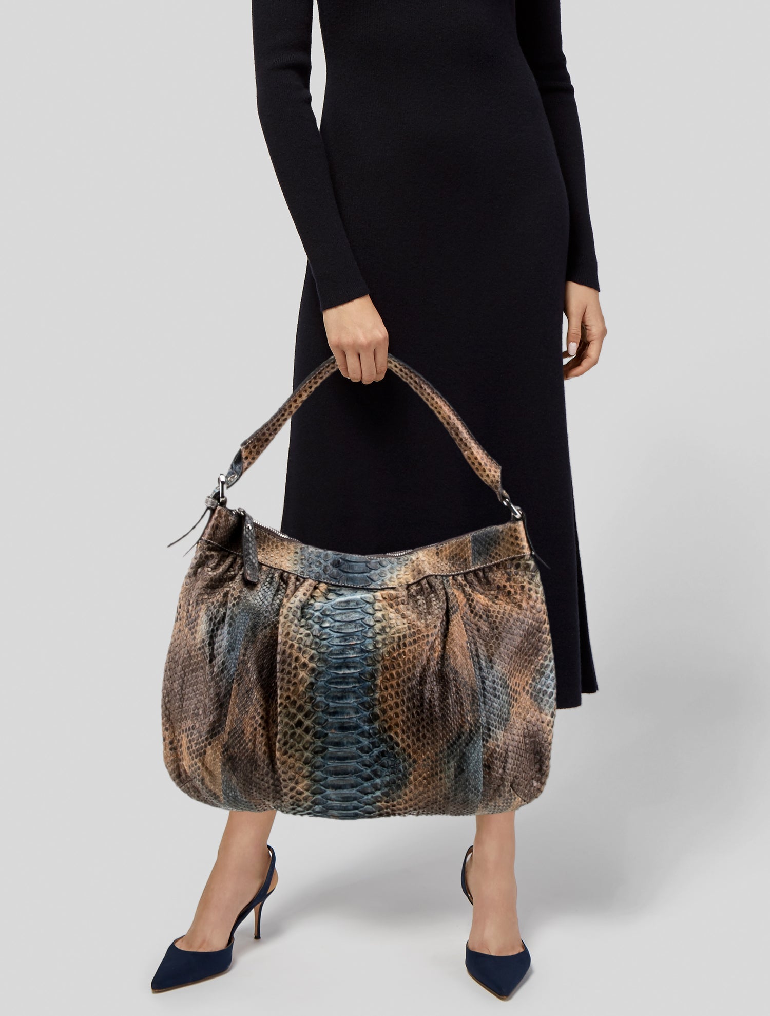 Silvano Biagini Snakeskin Shoulder Bag