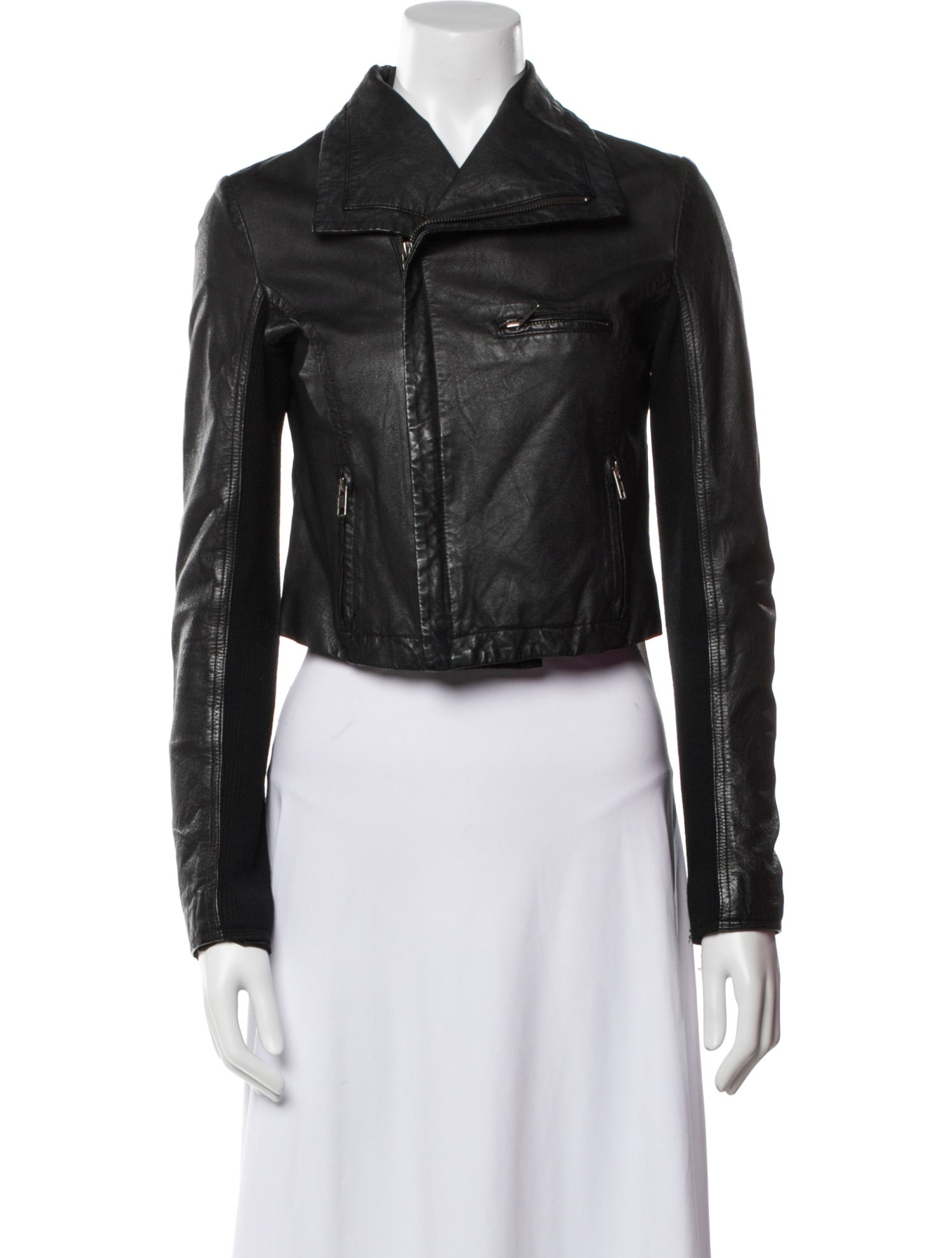 Scatola del Tempo Leather Biker Jacket