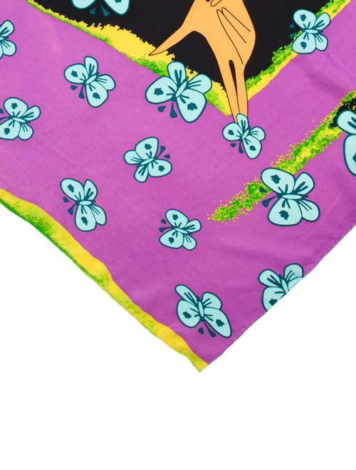 Scarf Silk Floral Print Scarf