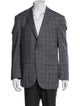 Scabal Wool Plaid Print Blazer