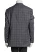Scabal Wool Plaid Print Blazer