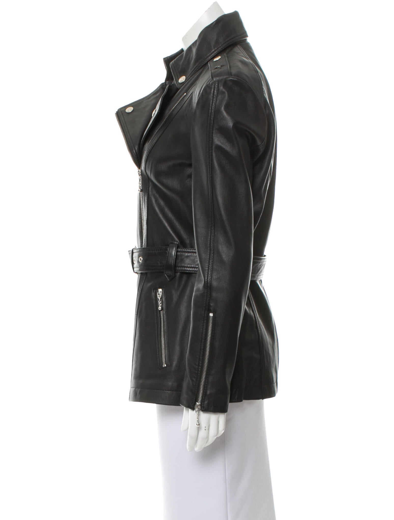 Dress Clothes For Women Leather Moto Jacket