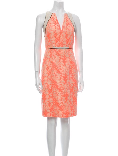 Schumacher Printed Knee-Length Dress Orange